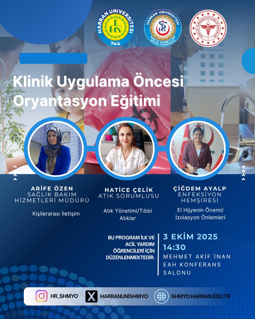 Klinik Uygulama Öncesi Oryantasyon Eğitimi Gerçekleştirildi